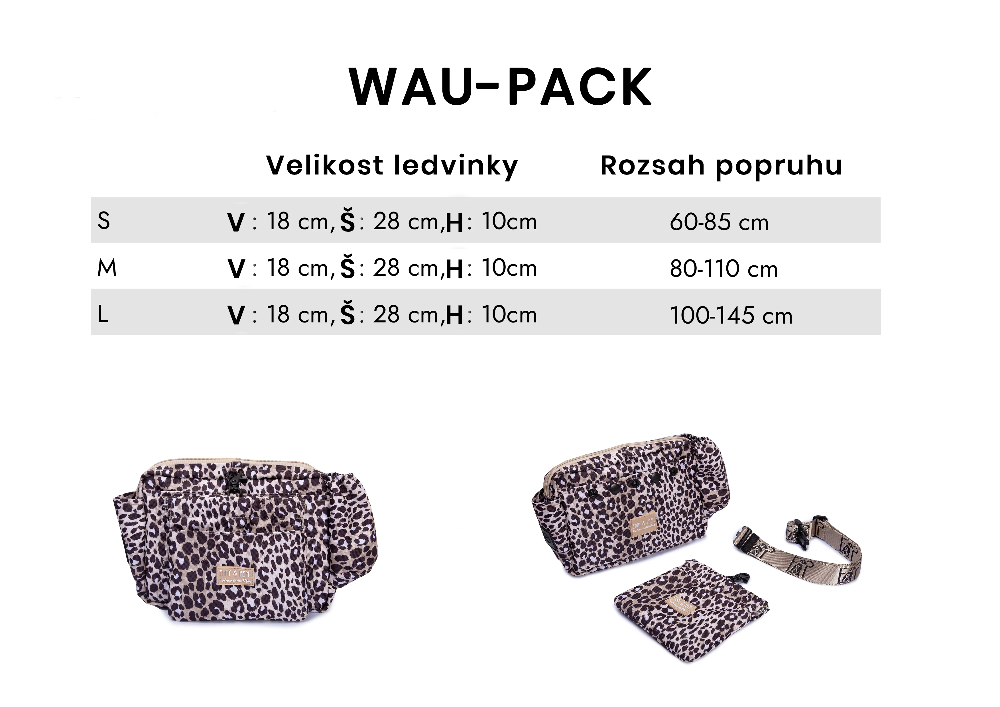 tabulka velikosti leopard ledvinka